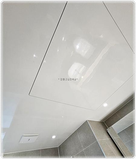 점검구와 매립등, 환풍기가 설치된 천장