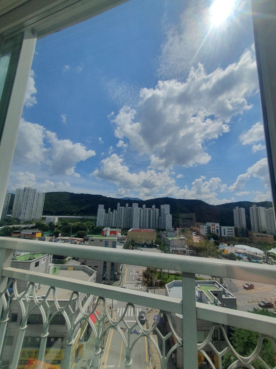 물자국 없이 매끈하게 닦인 창문