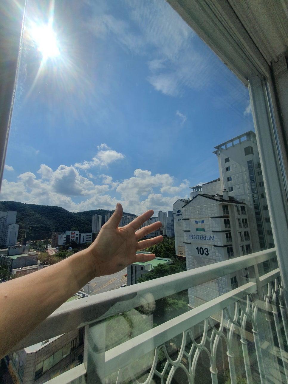 먼지 하나 없이 투명해진 유리창