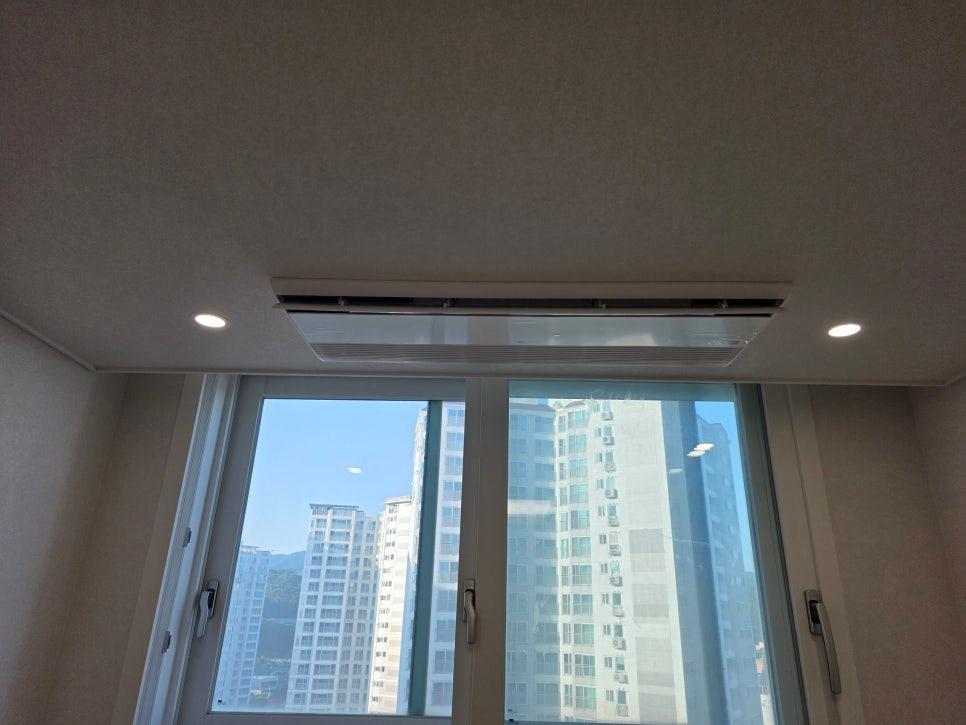 아늑한 안방의 에어컨 배치 완료