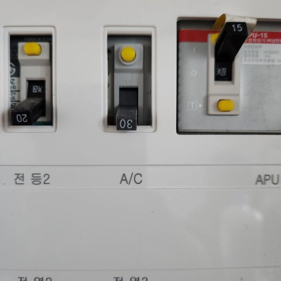 안전을 위해 설치된 전기 차단기 박스