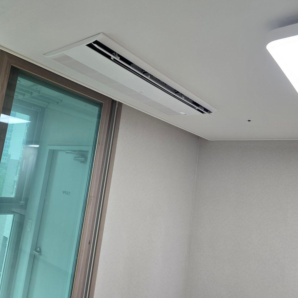 설치된 전등과 조명 기구