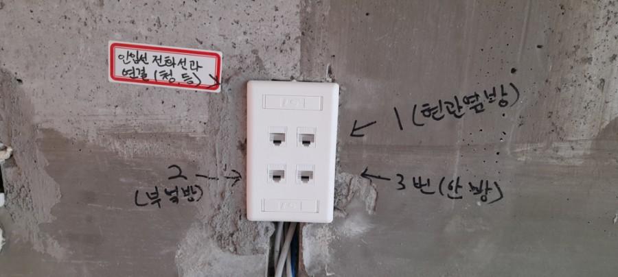 라벨과 설명 문구가 적힌 흰색 전기 스위치 박스