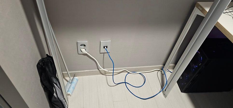 새로 연결될 케이블과 네트워크 소켓 작업