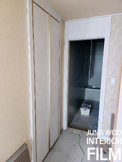 수납장 외관 면의 표면 정리 상태