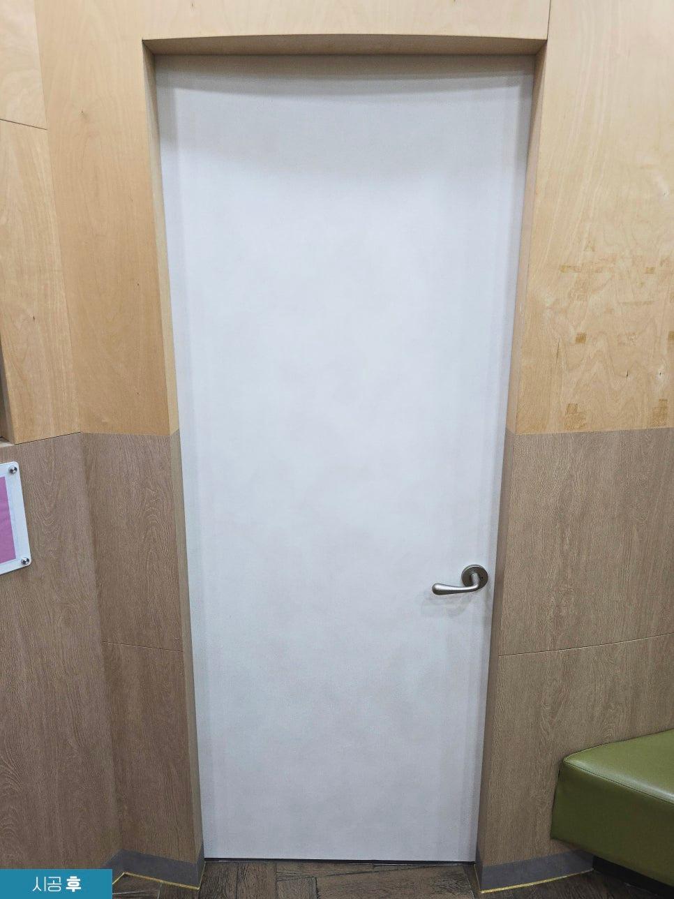 하부 패널까지 래핑을 마친 도어의 디테일