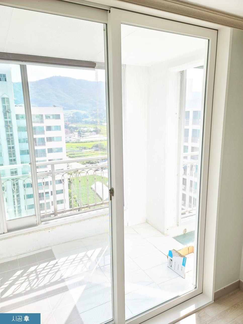화이트 톤으로 리폼된 발코니 전경