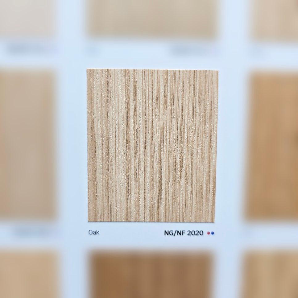 시공에 사용된 NG2020 우드 필름 샘플
