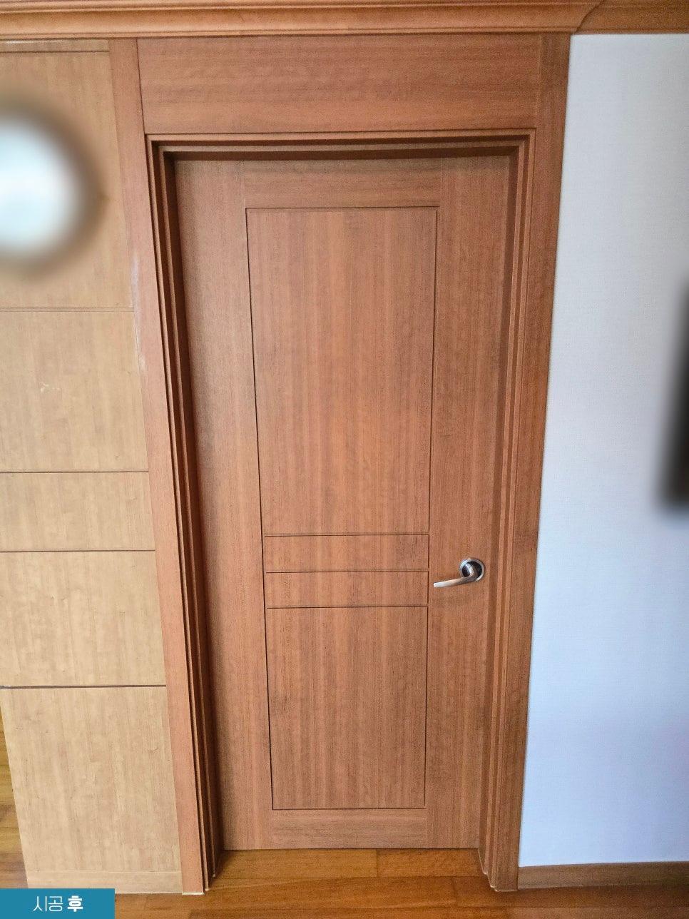 상하부 패널까지 매끈하게 마감된 도어와 프레임
