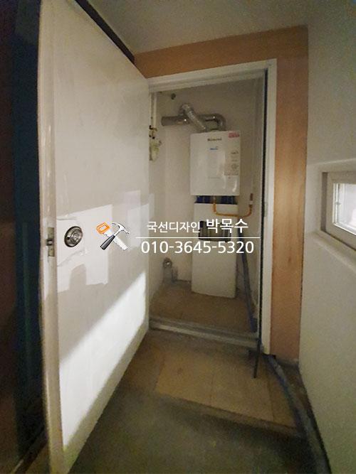 창문 주변 석고보드 면 잡기