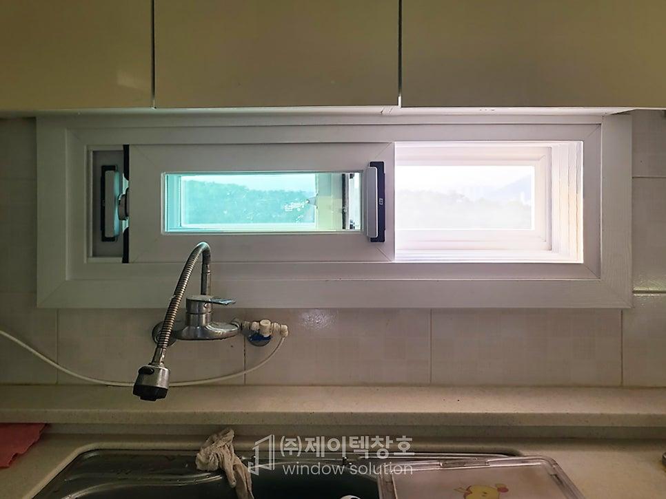모든 공정이 끝난 후의 깔끔해진 창호 모습