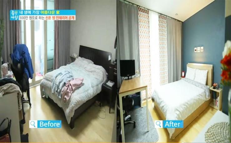 시공 전 흰색 벽면의 침실 모습
