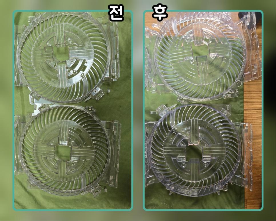 투명 구조물 내부까지 깨끗하게 관리된 모습