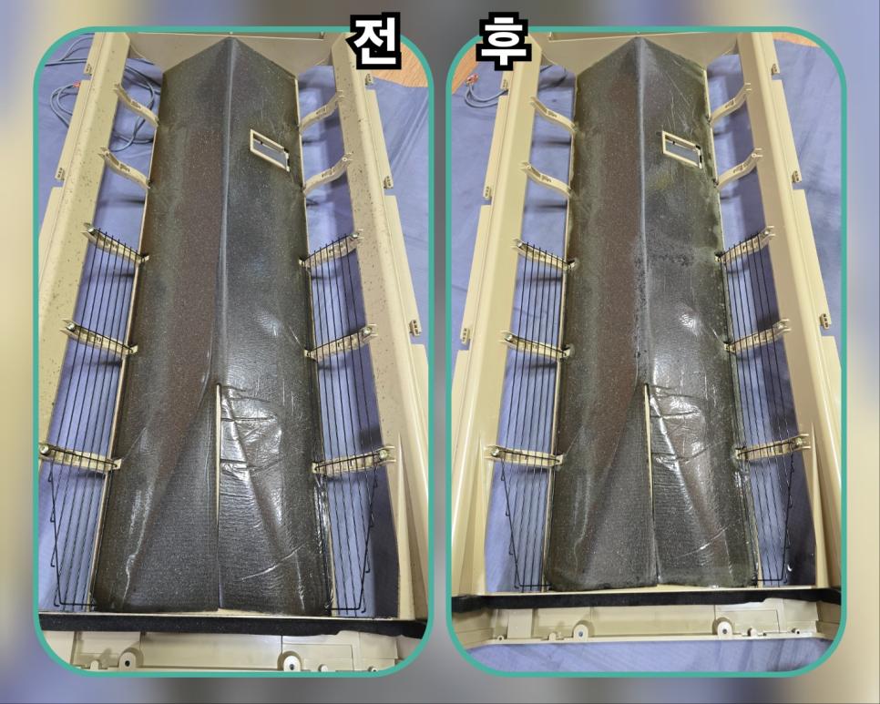 보온재가 있는 장치 내부의 디테일한 세척 과정