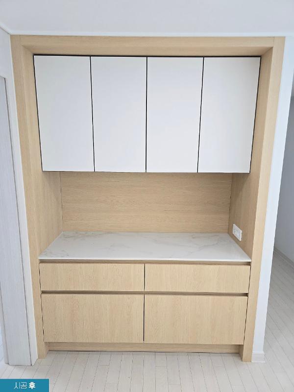 화이트 필름 인테리어 시공 사진 · 영림 인테리어필름 PX450-4 발렌무디 화이트