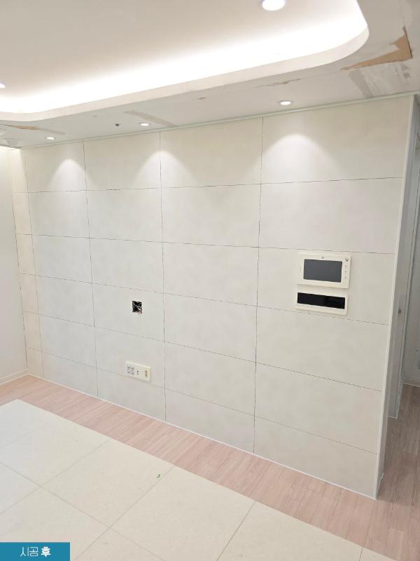 화이트 필름 인테리어 시공 사진 · 영림 인테리어필름 PX451 화이트스톤