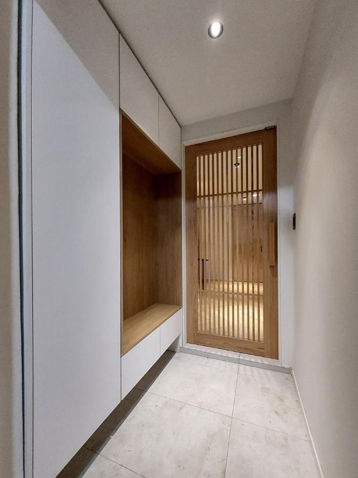 네추렐 무늬결로 완성한 현관의 첫인상 | 송파구 올림픽 아파트