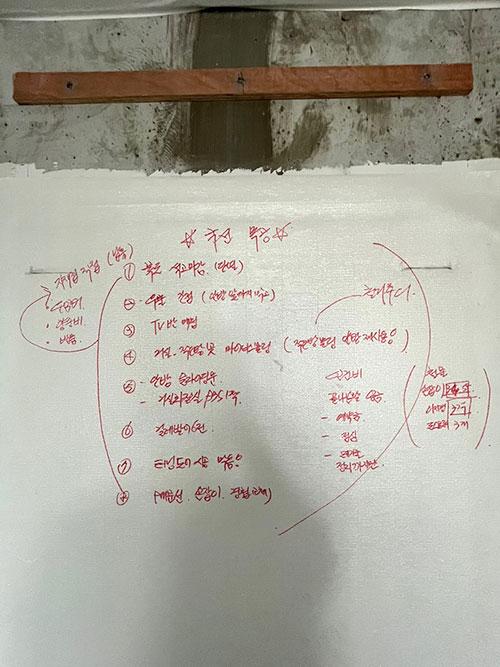 9미리 문선과 슬라이딩 도어로 정돈한 복도 라인 | 수원 곡반정동 신일유토빌