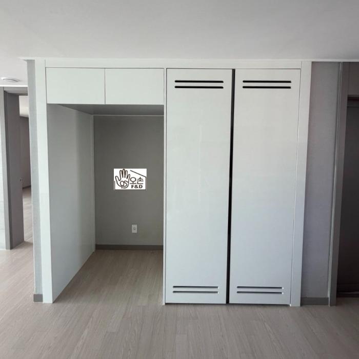 냉장고 라인에 맞춰 완성한 깔끔한 주방 | 전주 에코시티데시앙네스트
