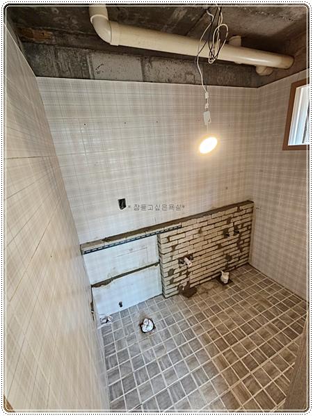 젠다이 신설을 위해 벽돌을 쌓아 올리는 조적 과정