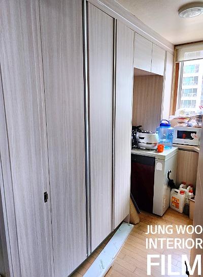 수납장 모서리 마감 과정