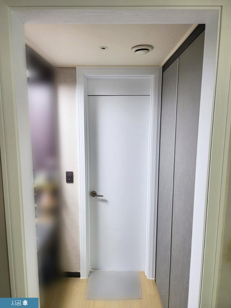 삼성필름 NG2017로 랩핑된 수납장 도어 패널