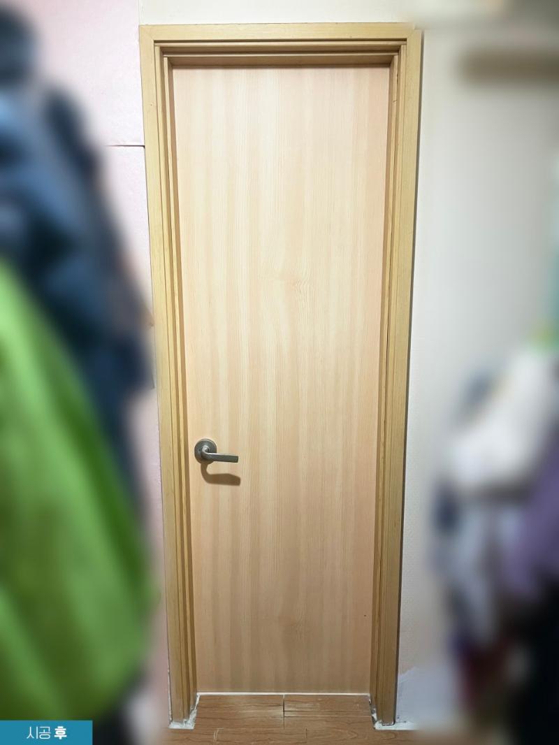 보수 후 완성된 도어의 전경
