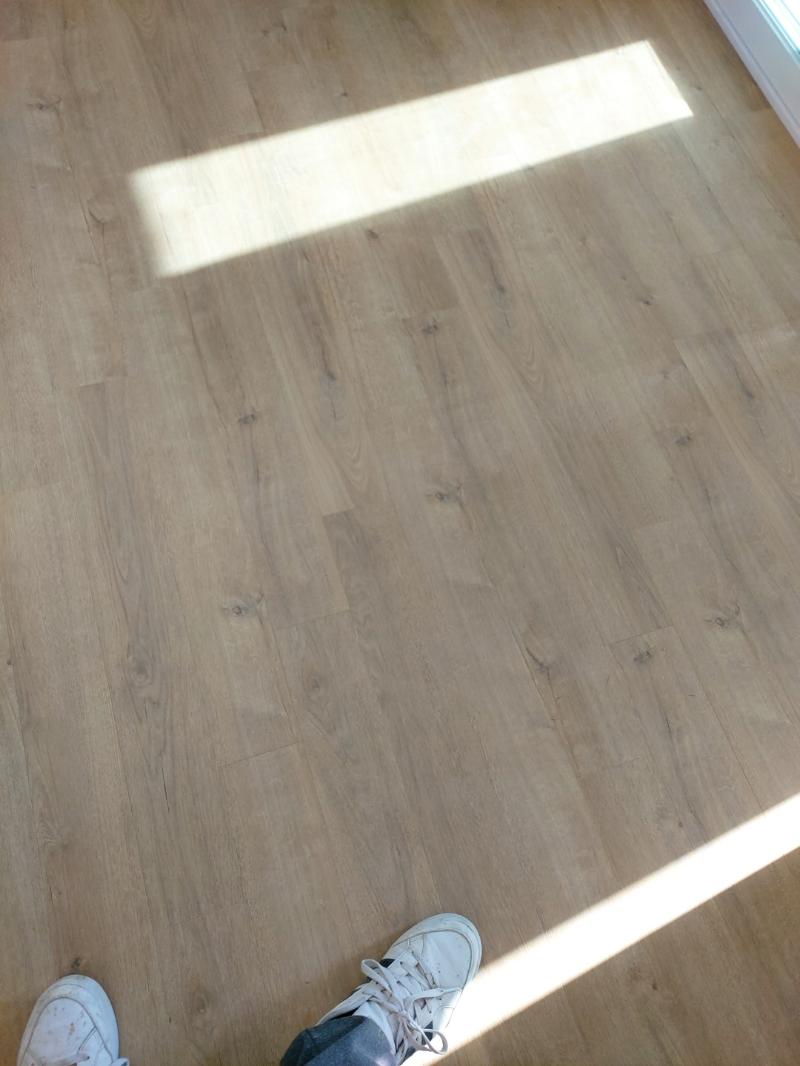 빛 아래에서 확인하는 마루 표면의 질감