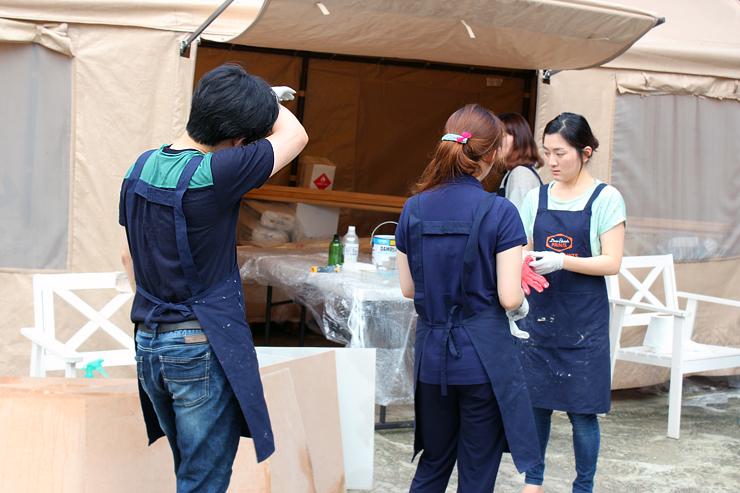 시트리스 크립으로 걷어낸 기존 도색과 곰팡이 제거 과정 | 인턴 교육 현장 사진